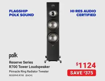 Visions Electronics Polk reserve series r700 tower loudspeaker offer