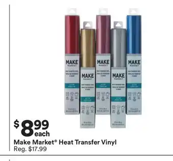 Michaels Make market heat transfer vinyl offer