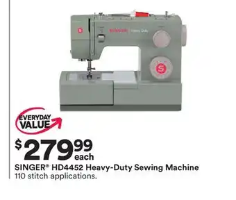 Michaels Singer hd4452 heavy-duty sewing machine offer