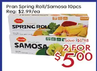 Sunny Food Mart Pran spring roll/samosa offer