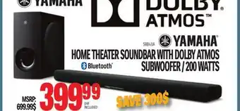 Centre Hi-Fi Yamaha home theater soundbar with dolby atmos subwoofer / 200 watts offer