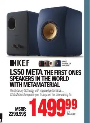 Centre Hi-Fi Kef ls50 meta the first ones speakers in the world with metamaterial offer