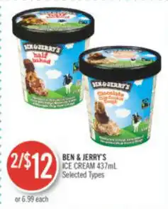 Shoppers Drug Mart BEN & JERRY'S ICE CREAM 437mL offer