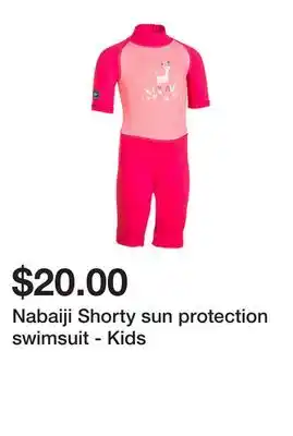 Decathlon Nabaiji shorty sun protection swimsuit - kids offer