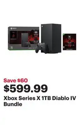 Best Buy Xbox series x 1tb diablo iv bundle offer