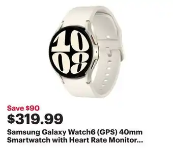 Best Buy Samsung galaxy watch6 (gps) 40mm smartwatch with heart rate monitor - cream offer