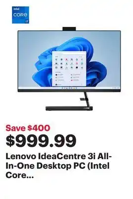 Best Buy Lenovo ideacentre 3i all-in-one desktop pc (intel core i7-13620h/512gb ssd/16gb ram/win 11) offer