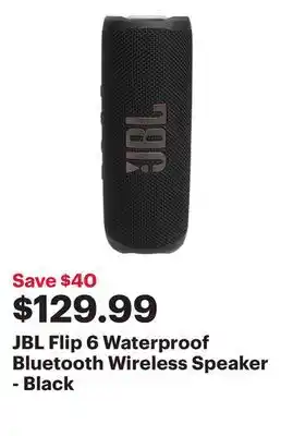 Best Buy Jbl flip 6 waterproof bluetooth wireless speaker - black offer