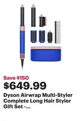 Best Buy Dyson airwrap multi-styler complete long hair styler gift set - ultra blue/blush offer