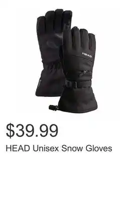 Costco Head unisex snow gloves offer