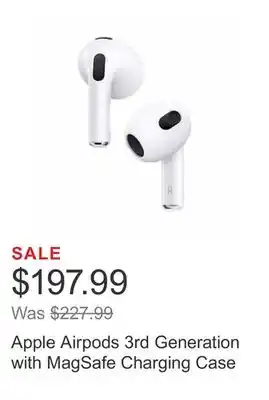 Costco Apple airpods 3rd generation with magsafe charging case offer