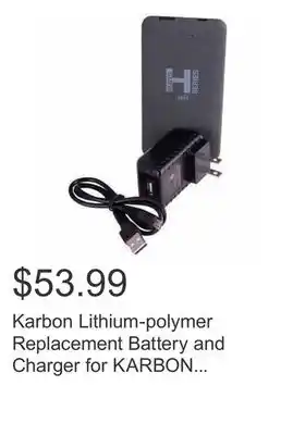 Costco Karbon lithium-polymer replacement battery and charger for karbon heated vest offer