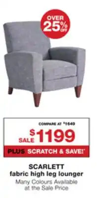 La Z Boy Scarlett fabric high leg lounger offer