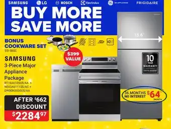 Visions Electronics Samsung 3-piece major appliance package offer