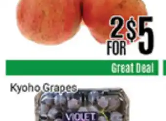 Nations Fresh Foods Kyoho grapes offer
