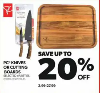 Real Canadian Superstore PC KNIVES OR CUTTING BOARDS offer