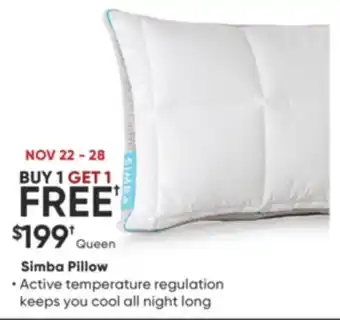 Sleep Country Simba pillow offer