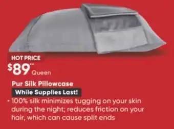 Sleep Country Pur silk pillowcase offer
