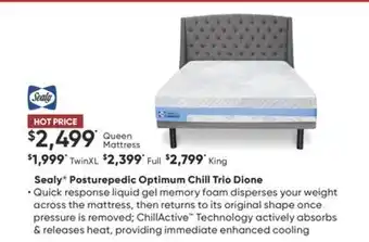 Sleep Country Sealy posturepedic optimum chill trio dione offer