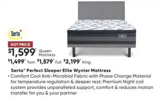 Sleep Country Serta perfect sleeper elite wynter mattress offer