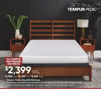 Sleep Country Tempur-pedic cloud es mattress offer