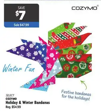 Ren’s Pets Depot Cozymo holiday & winter bandanas offer