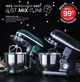 Stokes Promix plus 6-speed stand mixer offer