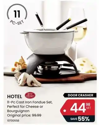 Stokes Hotel 11-pc cast iron fondue set, perfect for cheese or bourguignon offer