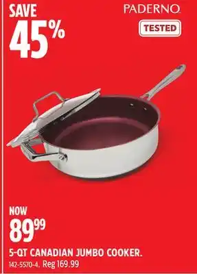 Canadian Tire Paderno 5-qt canadian jumbo cooker offer