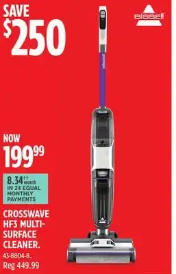 Canadian Tire Bissell crosswave hf3 multi-surface cleaner offer