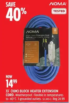 Canadian Tire Noma 33'-10m-block heater extension cord offer