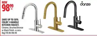 Canadian Tire Danze colby 1-handle kitchen faucet offer