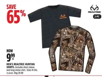 Canadian Tire Men's realtree hunting shirts offer