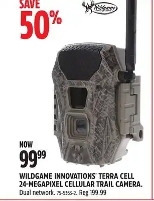 Canadian Tire Wildgame innovations' terra cell 24 megapixel cellular trail camera offer
