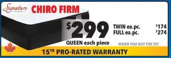 Surplus Furniture Chiro firm queen mattress set offer
