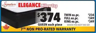 Surplus Furniture Elegance queen mattress set offer