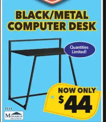 Surplus Furniture 30 black & metal computer desk offer