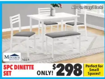 Surplus Furniture Grey & black dinette with bench offer