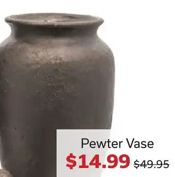 Dot Furniture Pewter vase offer