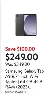 Walmart Samsung galaxy tab a9 8.7 inch wifi tablet | 64 gb 4gb ram (2023) brand new offer