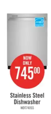 The Brick Whirlpool large capacity dishwasher with deep top rack - wdt740salz offer