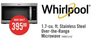 The Brick Whirlpool 1.7 cu. ft. microwave hood combination with electronic touch controls ywmh31017hz offer