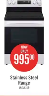 The Brick Lg 6.3 cu. ft. smart electric freestanding range - lrel6321s offer
