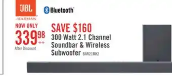 The Brick Jbl 2.1-channel deep bass soundbar with wireless subwoofer offer