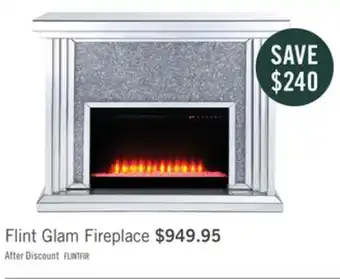 The Brick Flint glam electric fireplace offer