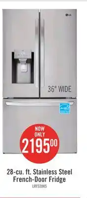 The Brick Lg 28 cu. ft. french-door refrigerator with thinq technology - lrfs28xbs offer