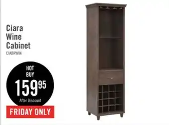 The Brick Ciara wine cabinet - walnut oak offer