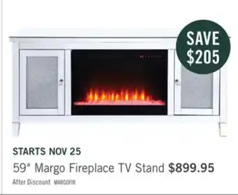 The Brick Margo glam electric fireplace offer