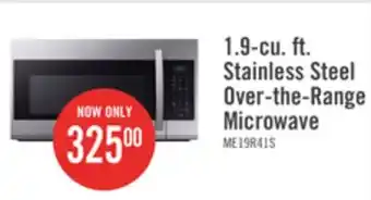 The Brick Samsung 1.9 cu. ft. over-the-range microwave - me19r7041fs/ac offer