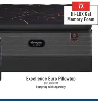 The Brick Beautyrest black signature excellence euro pillowtop king mattress offer